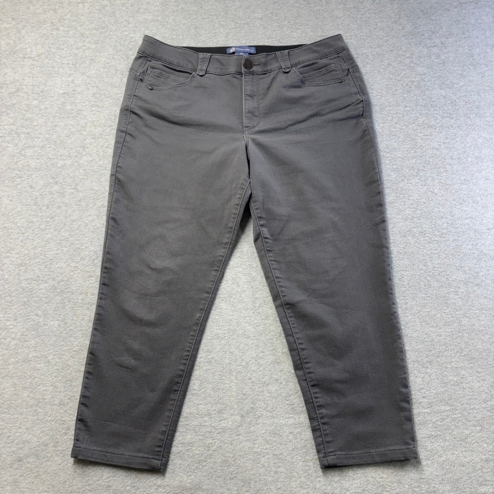 Democracy Ab solution Skimmer Pants Womens 16 Gray Cropped Stretch Ab Solution